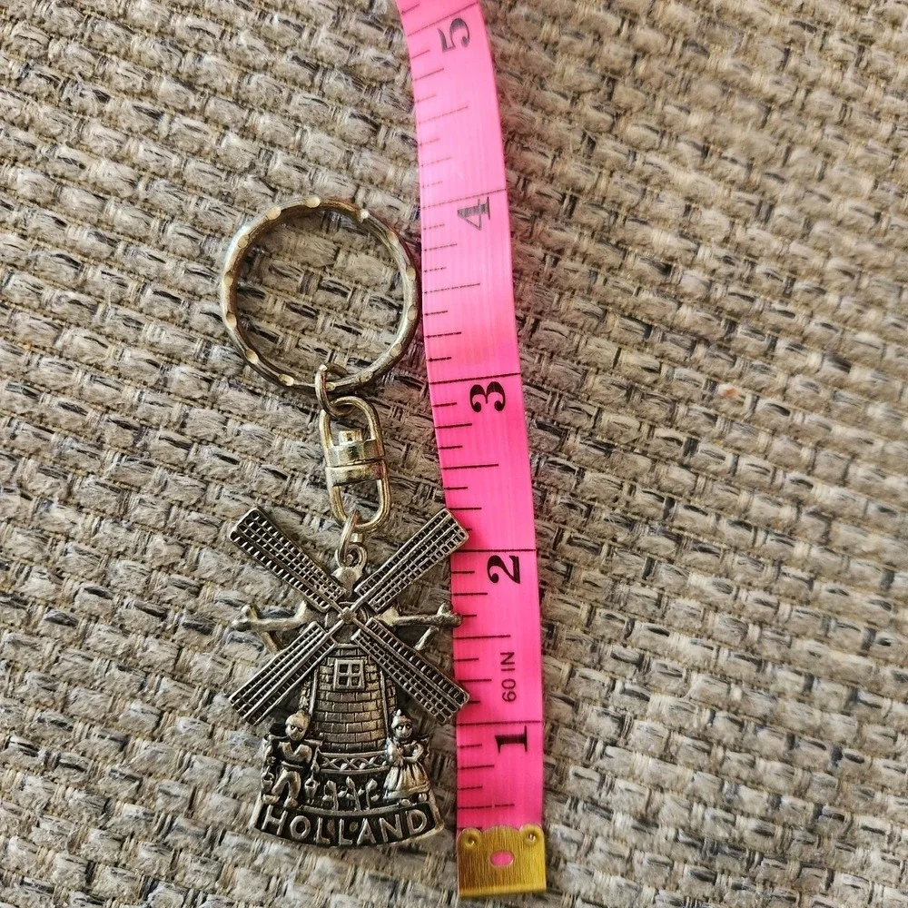 Vintage HOLLAND Windmill‎ Metal Keychain